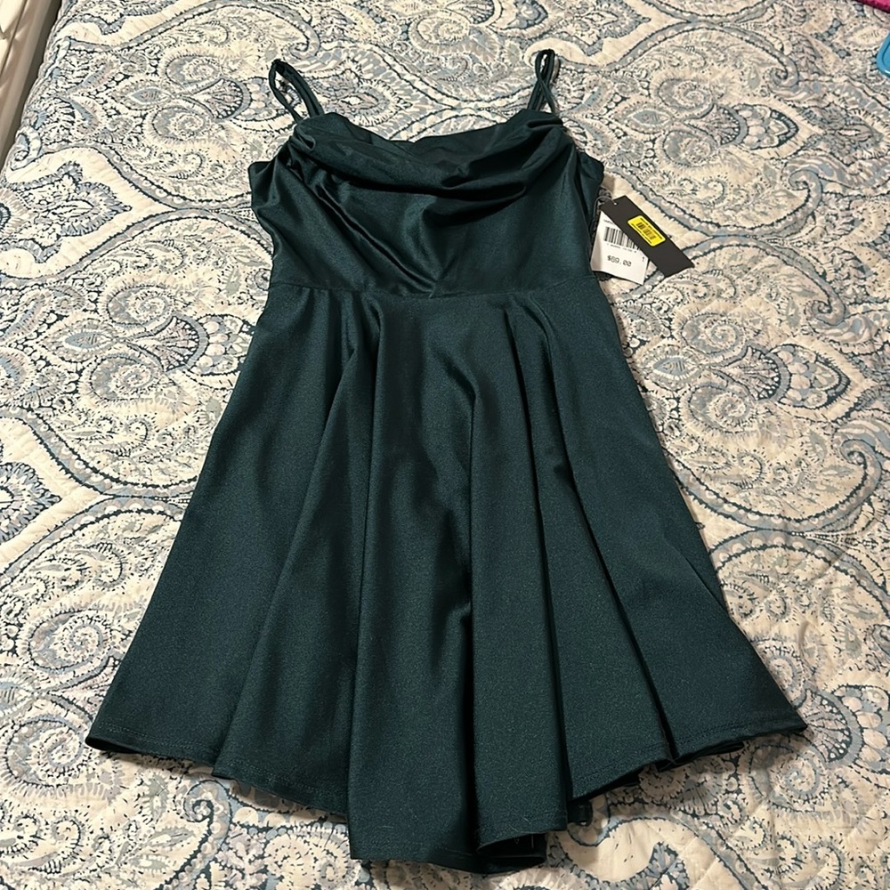 brand new dress with tags/ Size- 1/dark green